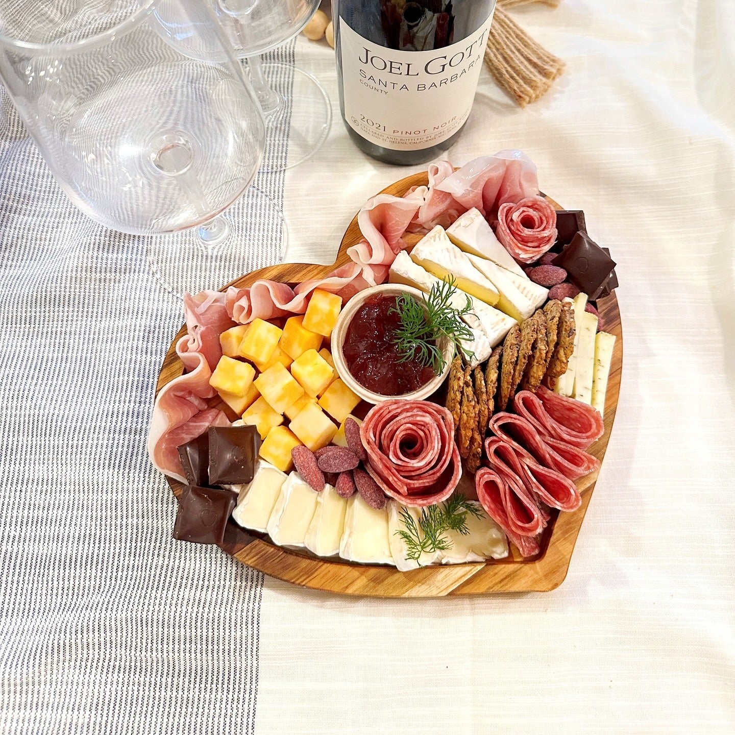 Valentine’s Day Heart-Shaped Charcuterie Board